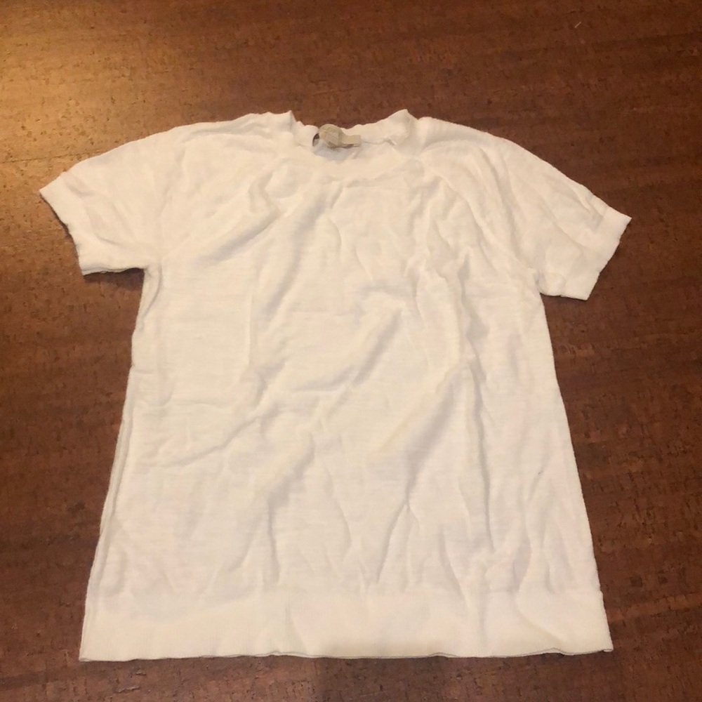 Loft white sweater tee NWOT